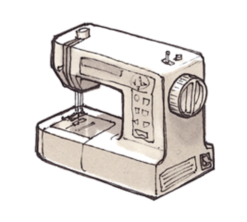 Sewing machine sketch